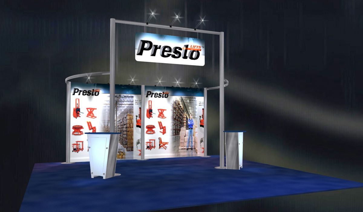 Presto Lifts Booth Graphics 